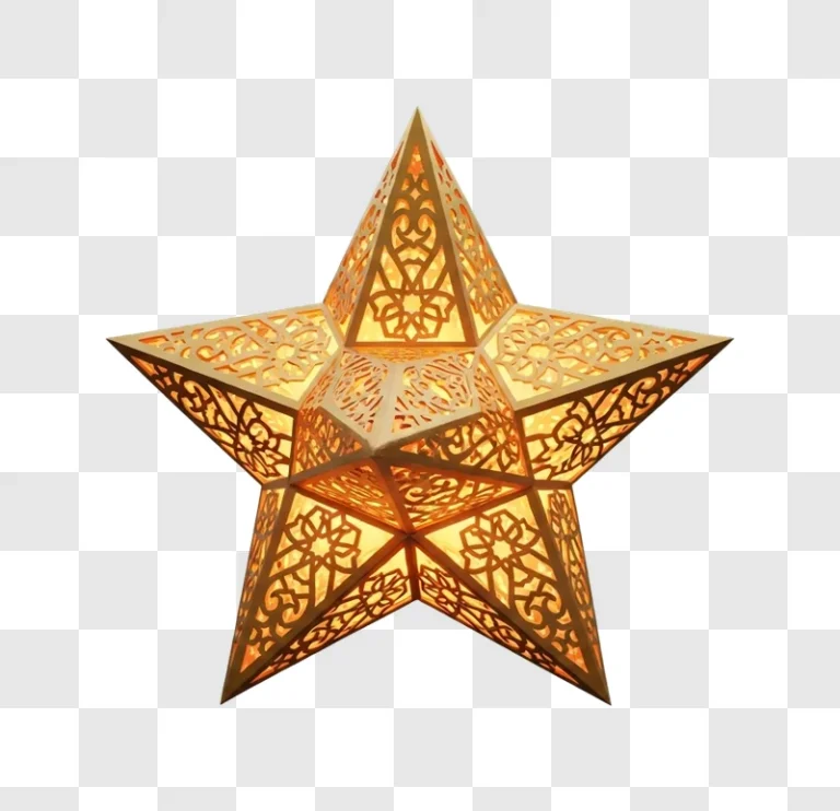 golden star shaped decorative lantern