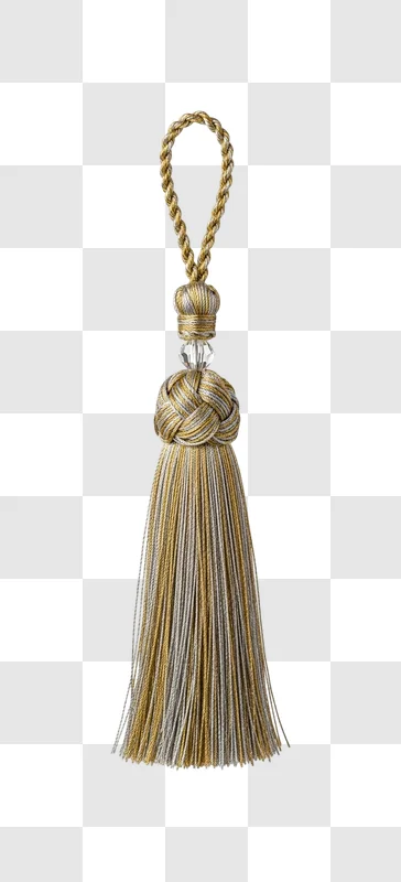 golden tassel with braided cord
