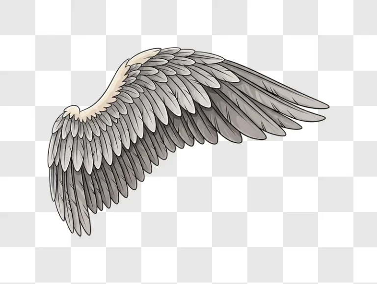 gray bird wing illustration