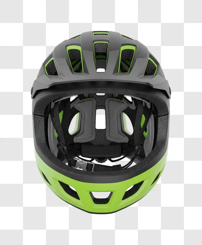 green and black bicycle safety helmet