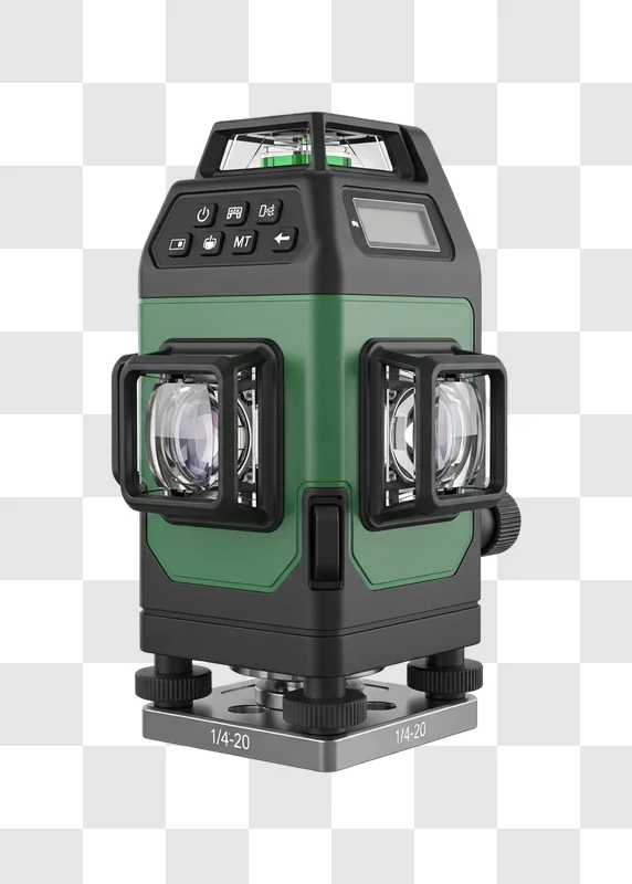 green and black laser level tool