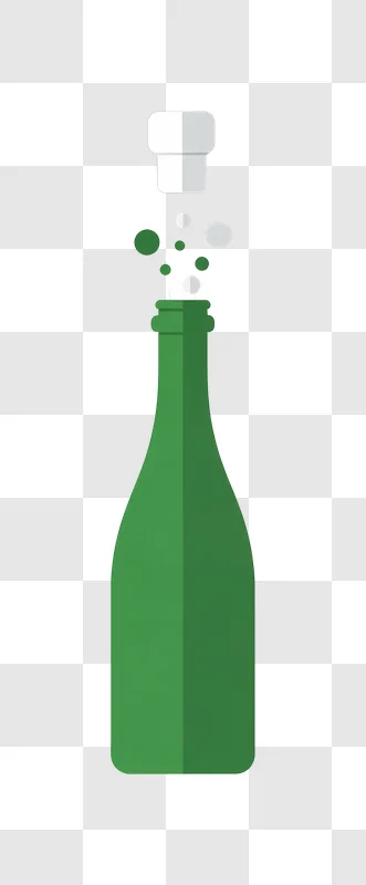 green bottle with green liquid droplets