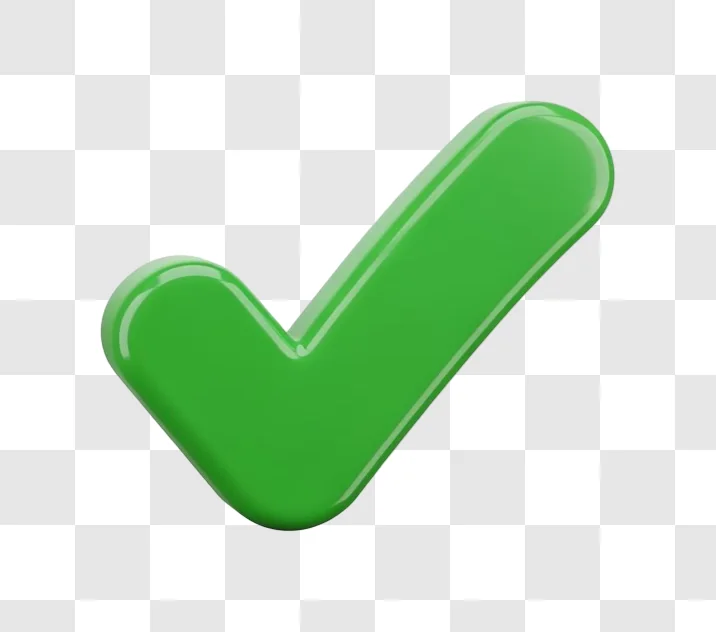 green check mark symbol icon