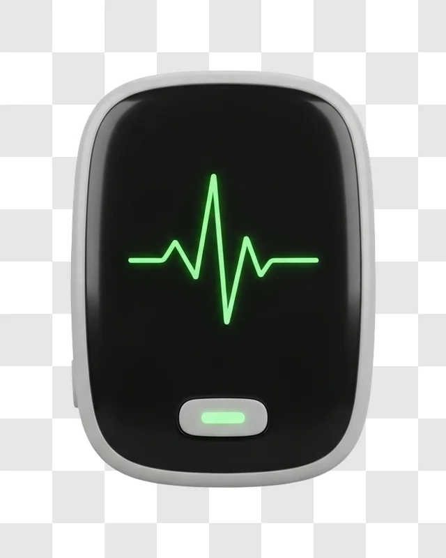 green heart rate monitor device screen