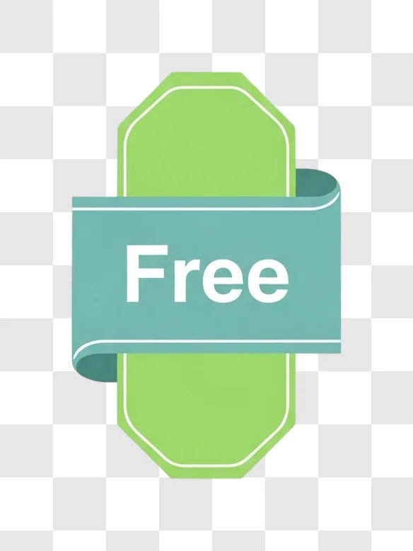 green tag with free label