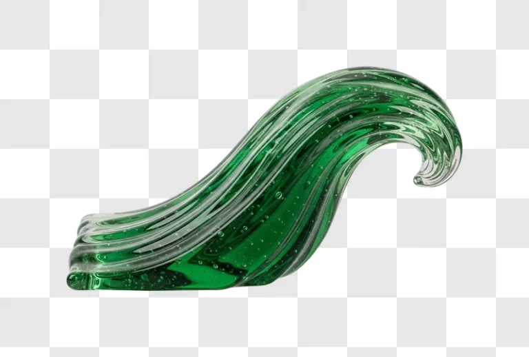 green wave hair style closeup