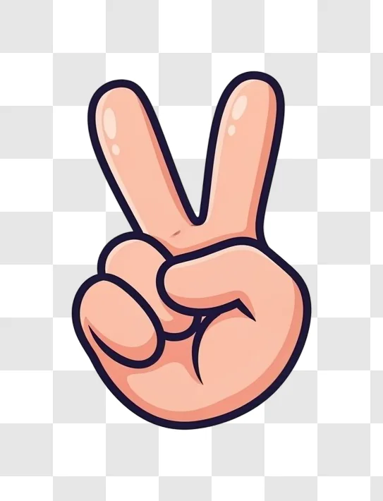 hand making peace sign gesture ilustration
