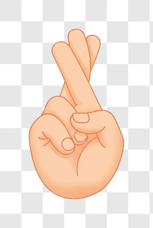 hand with fingers crossed gesture