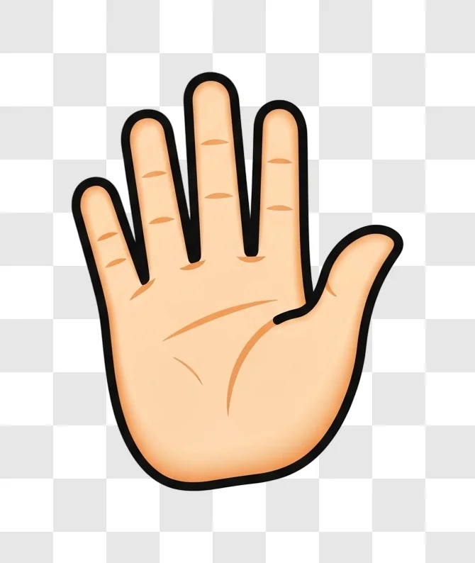 hand with fingers spread apart