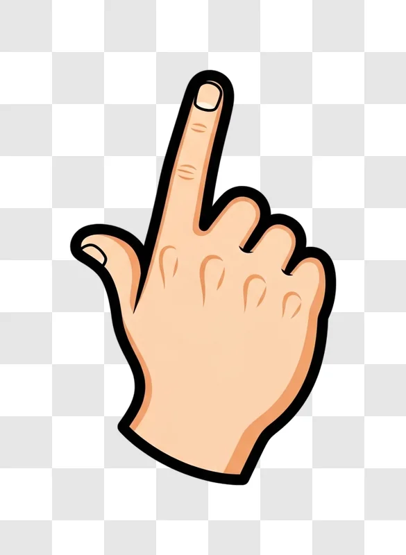 hand with middle finger raised high