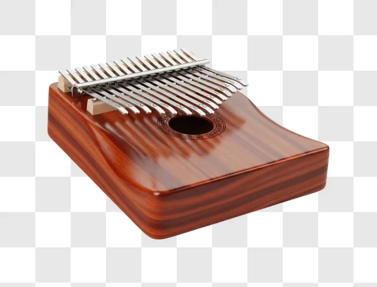 handmade wooden musical instrument closeup