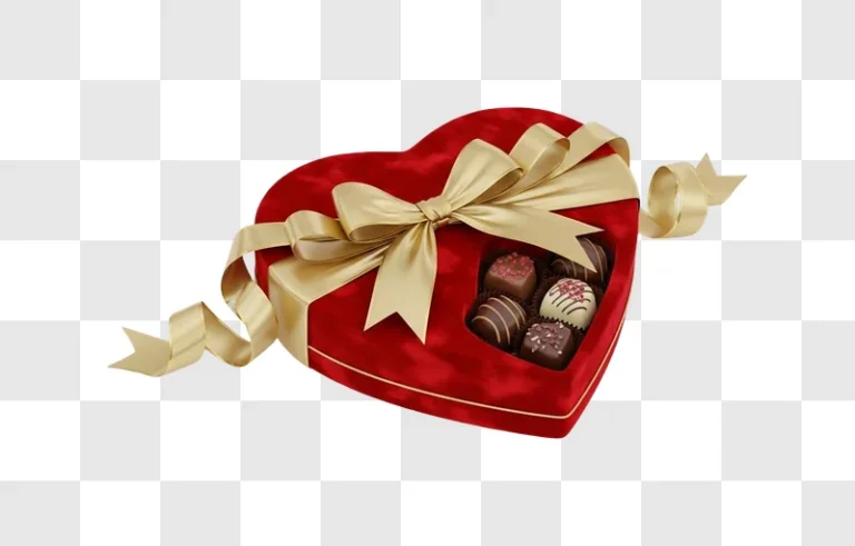 heart shaped box of assorted chocolates
