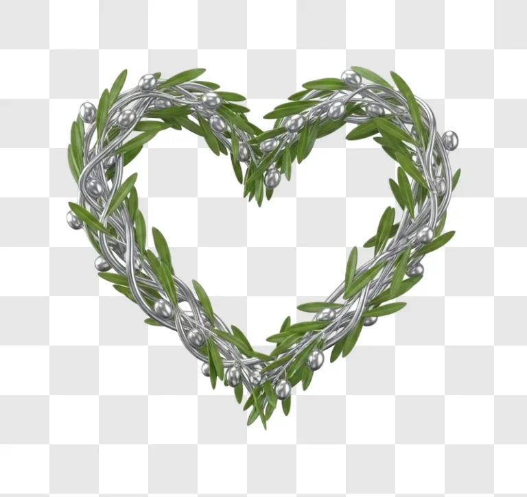 heart shaped green leafy decorative item