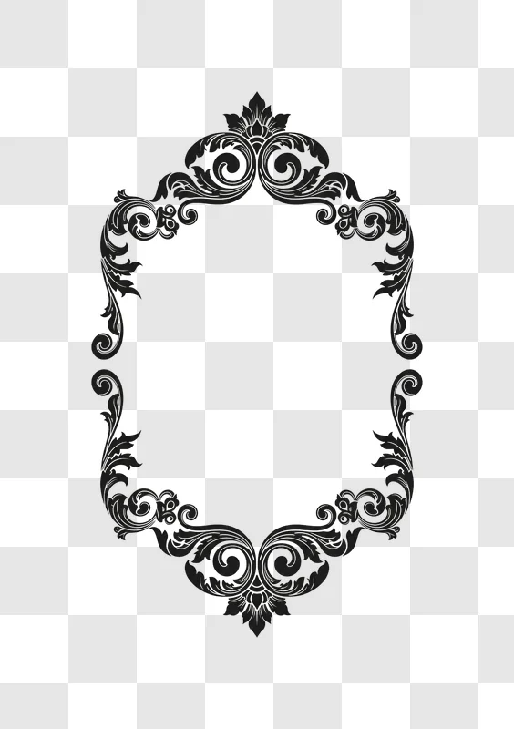 intricate floral decorative border design element