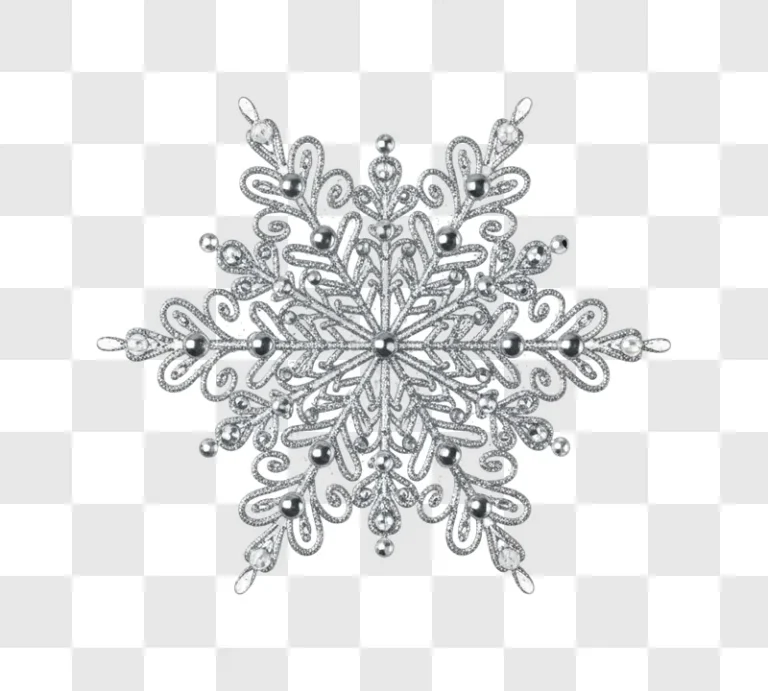 intricate snowflake design with ornate patterns