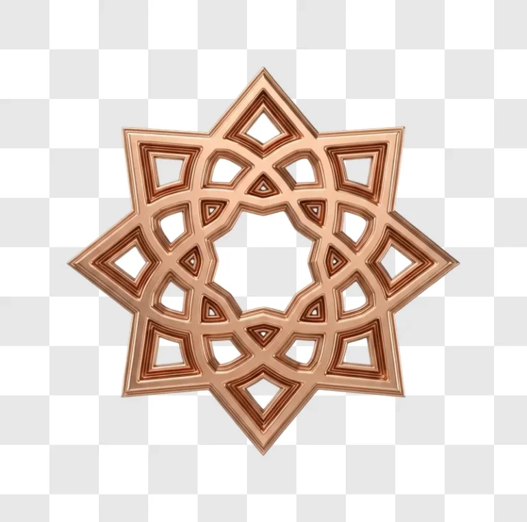 intricate star shaped wooden decorative piece