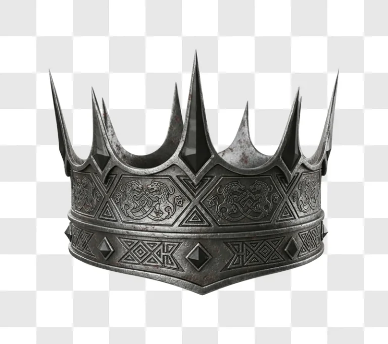 intricately designed metal crown closeup