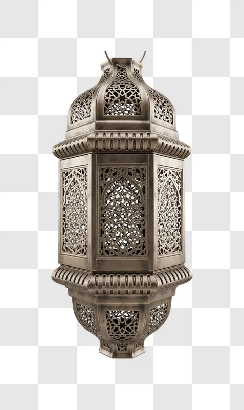 intricately designed metal lantern lamp