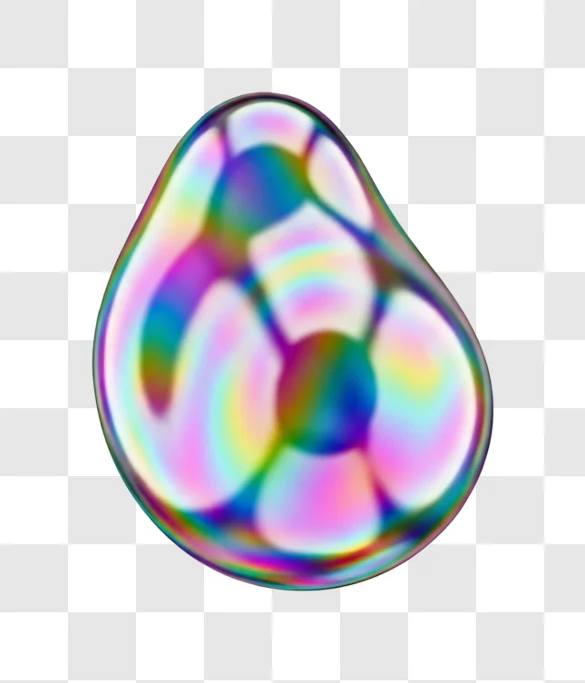 iridescent pearl shimmering rainbow colors