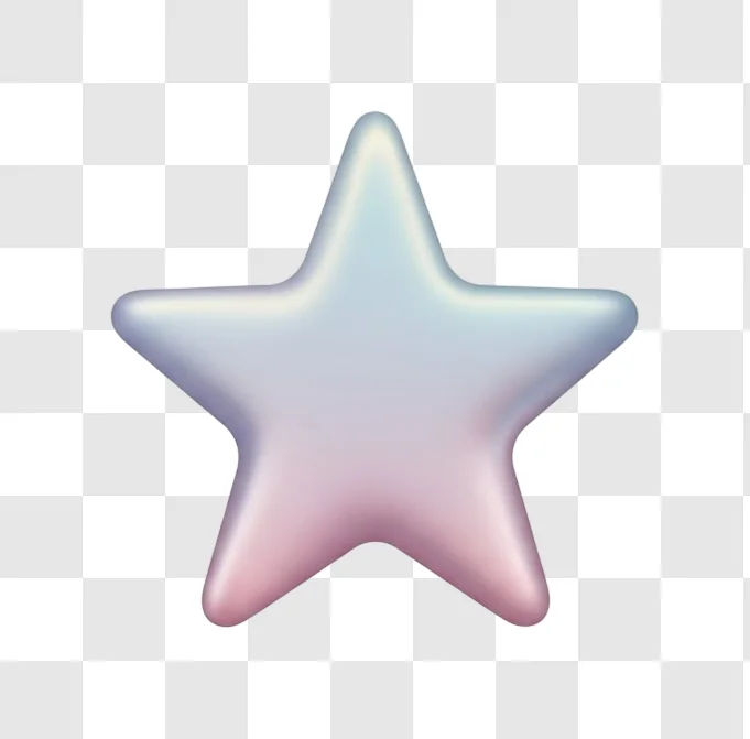 iridescent star shaped object