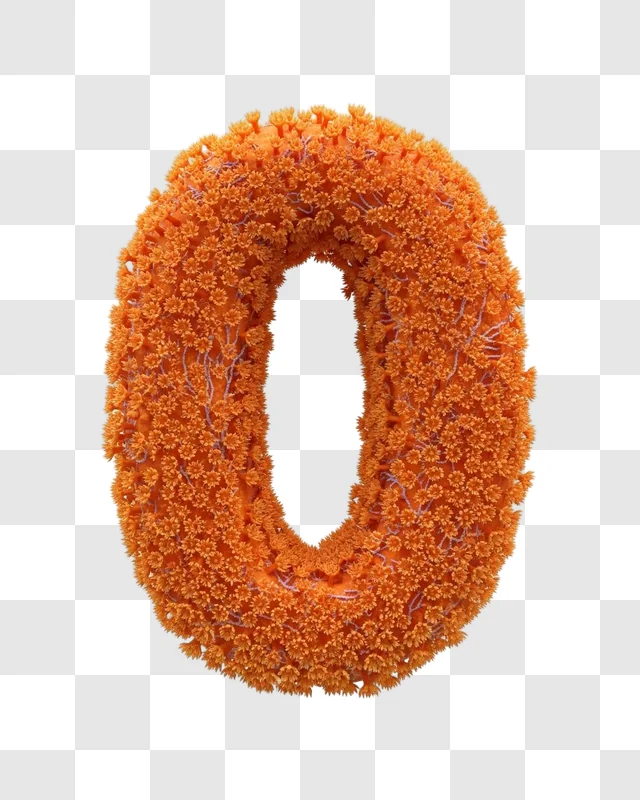 large floral arrangements form the number zero