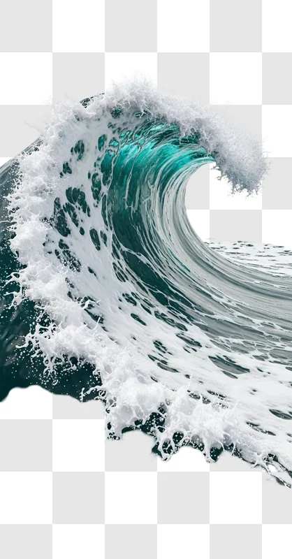 large ocean wave crashing water surface