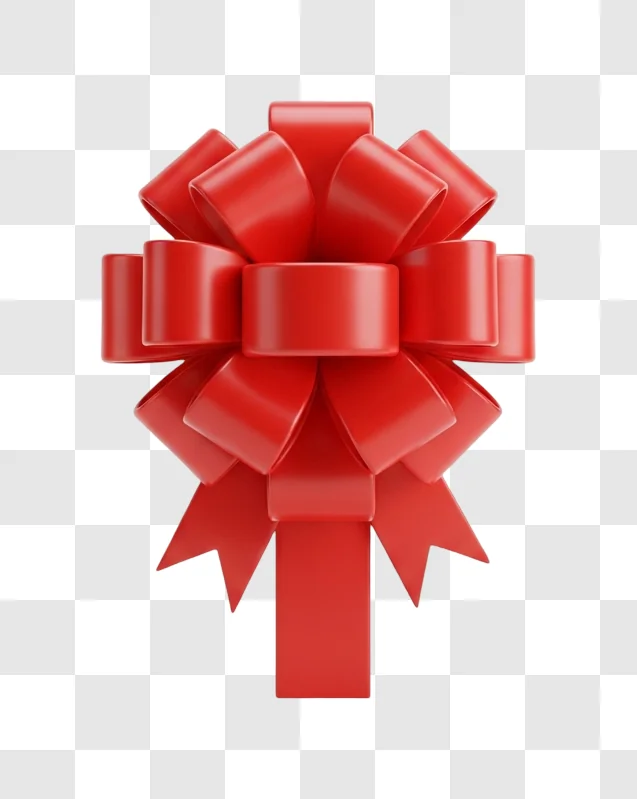 large red gift bow decoration