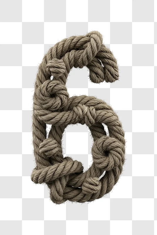 large rope number six object