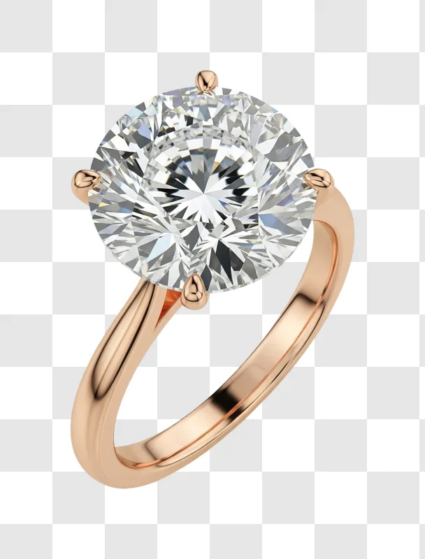 large round diamond engagement ring