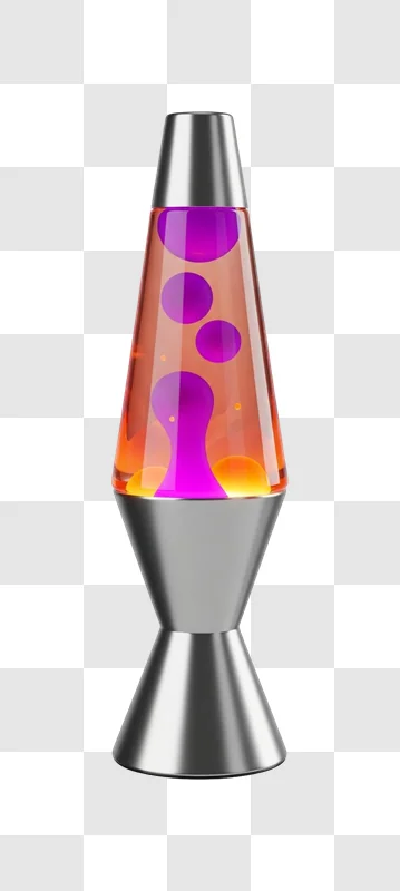 lava lamp with colorful glowing liquid