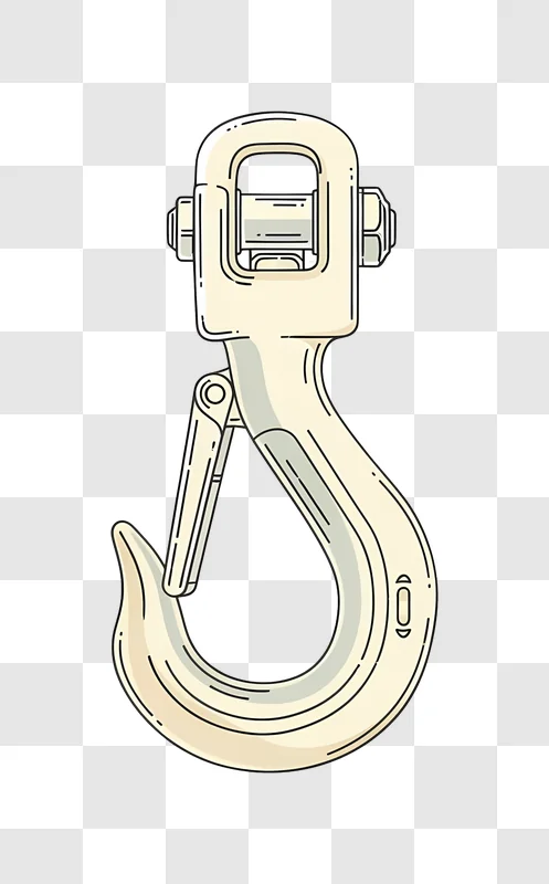 lifting hook with teal accent