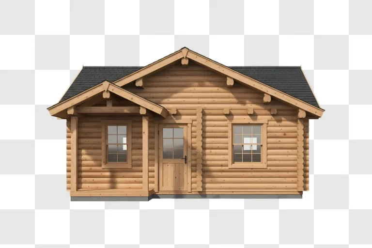 log cabin house exterior view