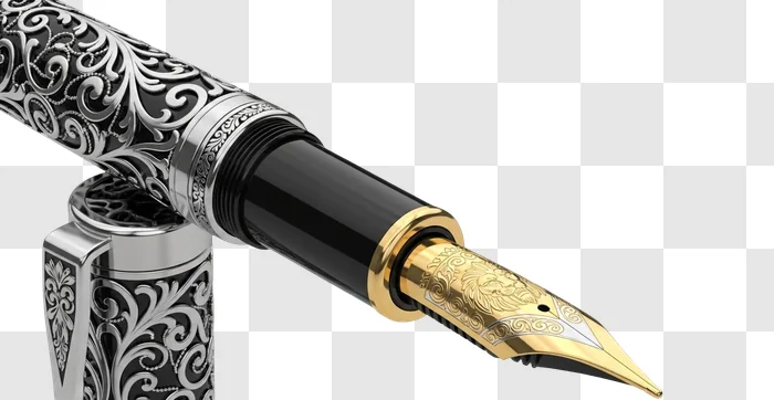 luxury fountain pen nib closeup