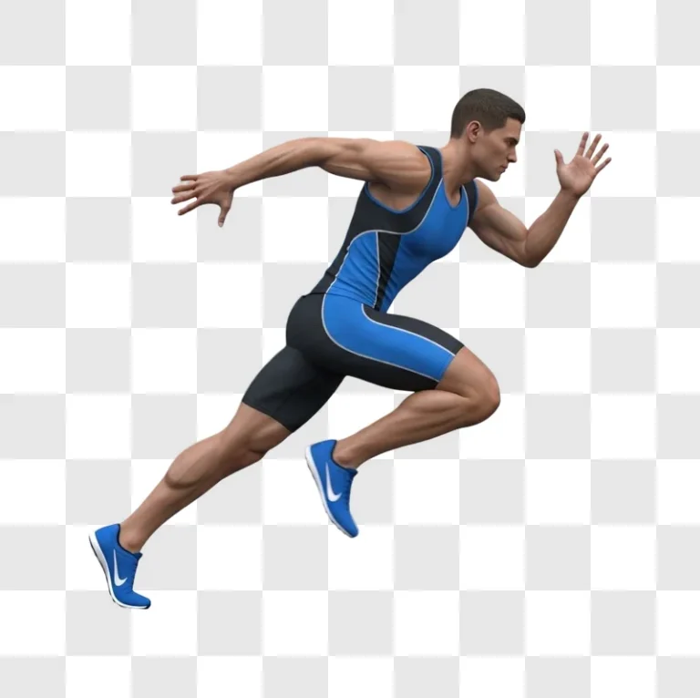 man wearing blue running athletic wear