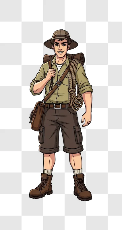 man wearing hiking gear and backpack