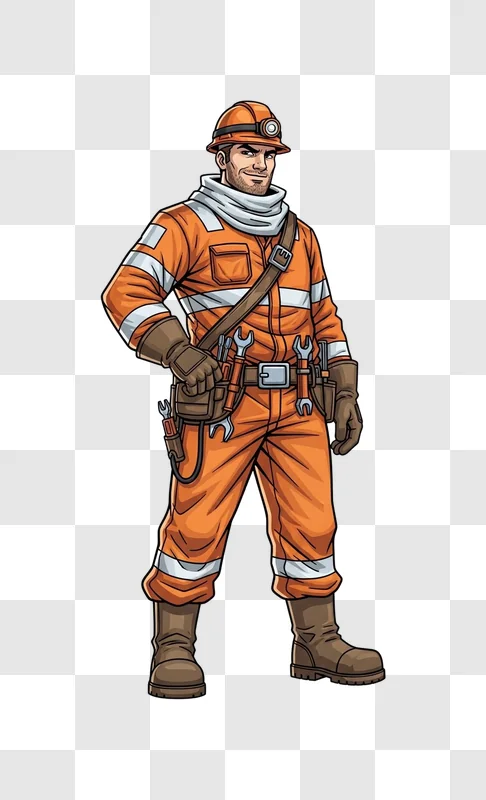 man wearing orange safety uniform