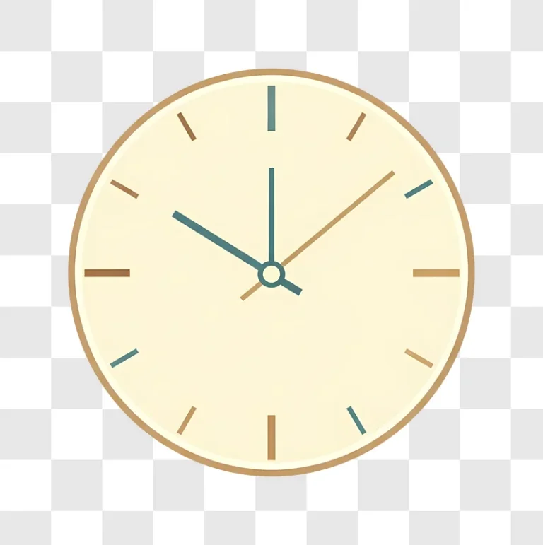 minimalist clock face with wooden frame