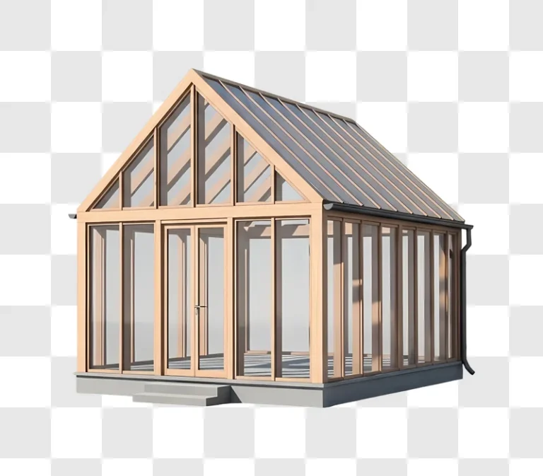 modern conservatory with glass panels