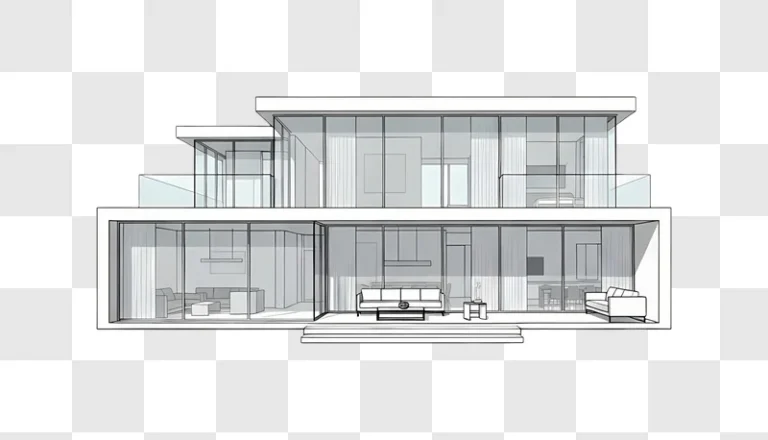 modern house architectural drawing design