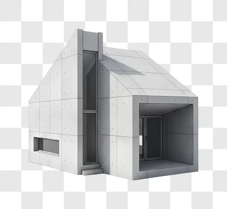 modern minimalist concrete building exterior