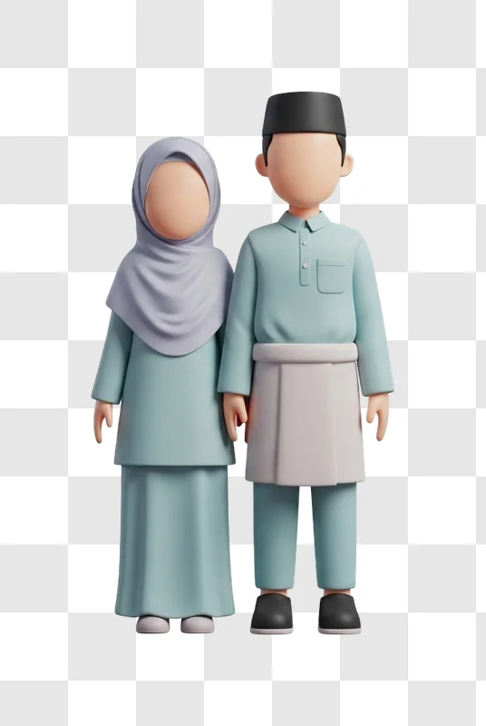 muslim couple in traditional clothing