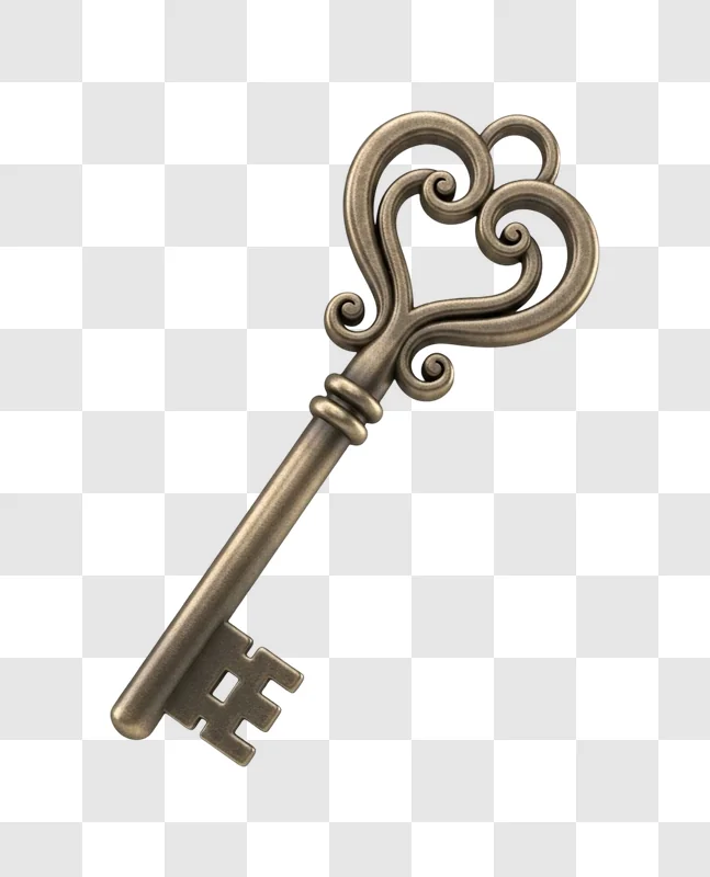 old antique skeleton key closeup