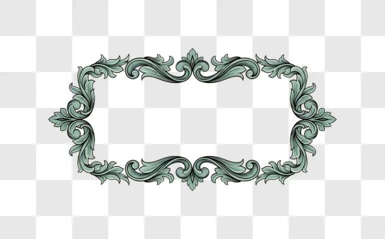 ornate floral border design frame