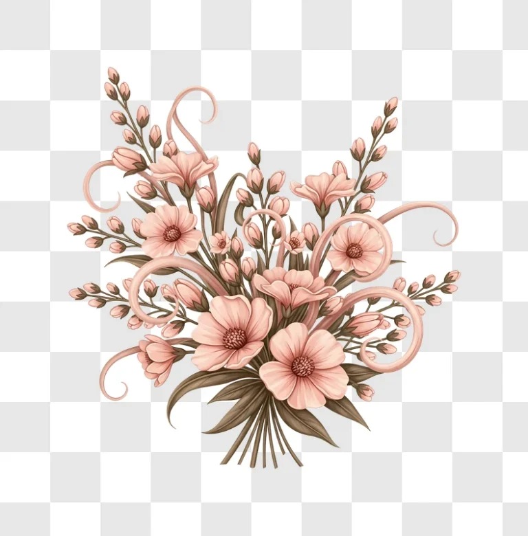 pink flowers in a bouquet