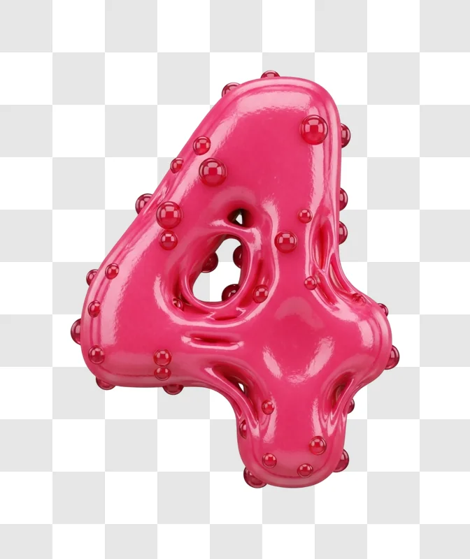 pink four number balloon decoration