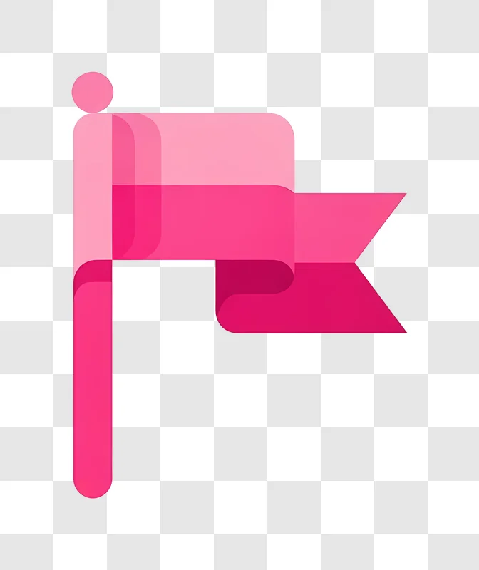 pink geometric shapes with soft shadows