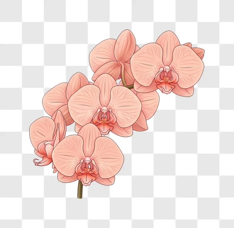 pink orchid flowers on white