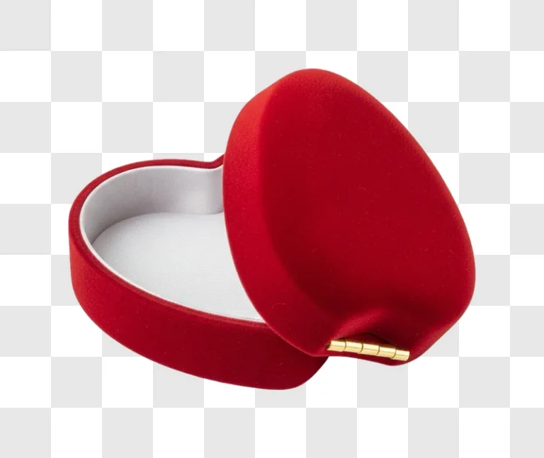 red heart shaped jewelry gift box