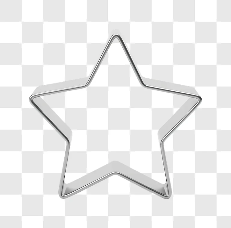 silver star shaped cookie cutter