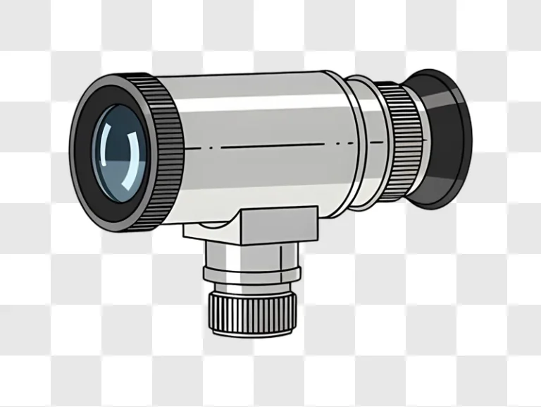 silver telescope with zoom lens